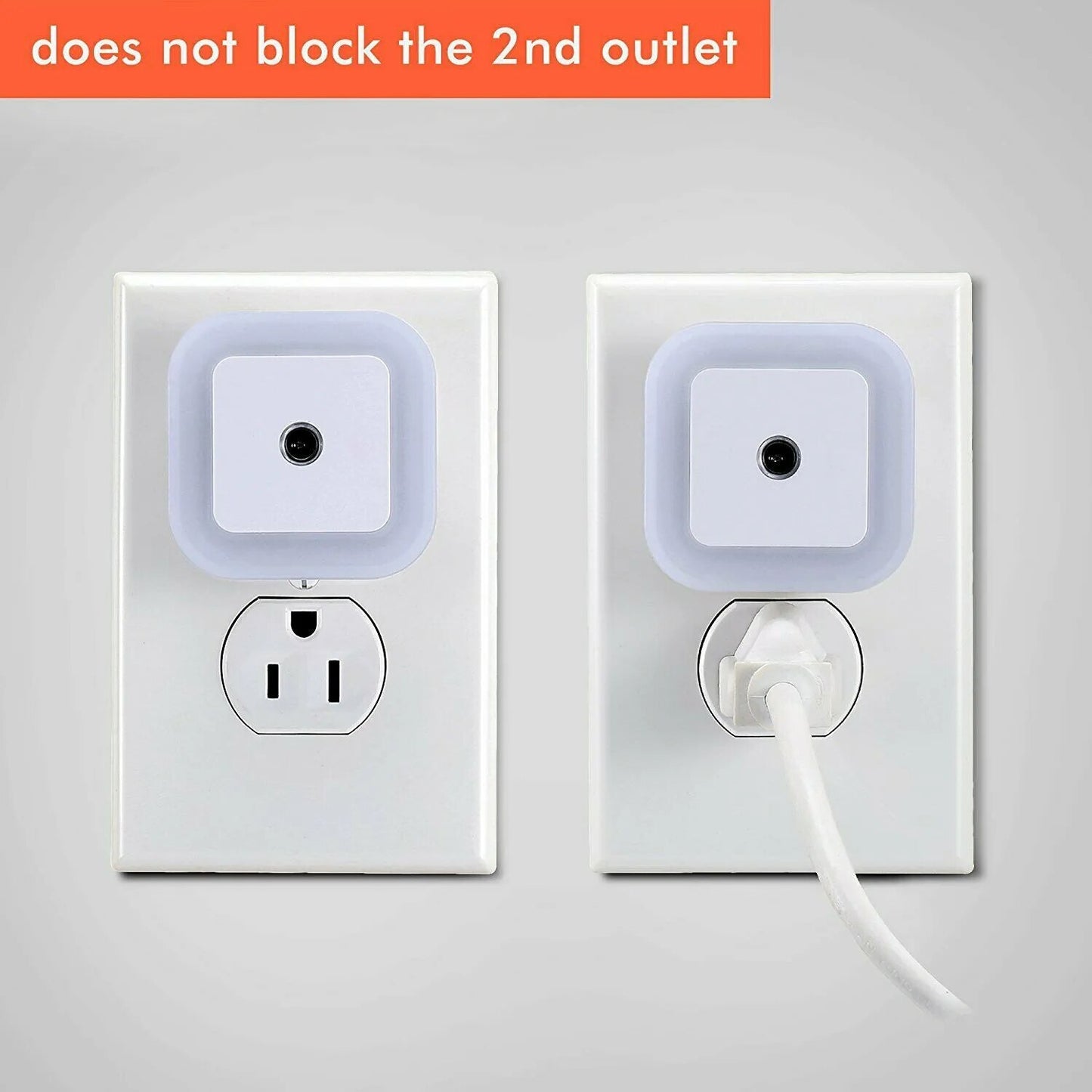 Wall Plug-in LED Night Light Auto Sensor Bedside Lamp For Bedroom Kid's Room Hallway