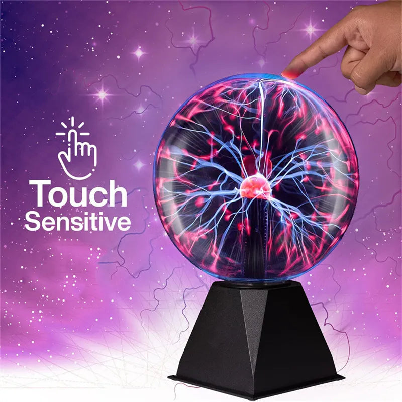 Magic Plasma Ball Lamp 3 Inch LED Atmosphere Night Light Touch sound