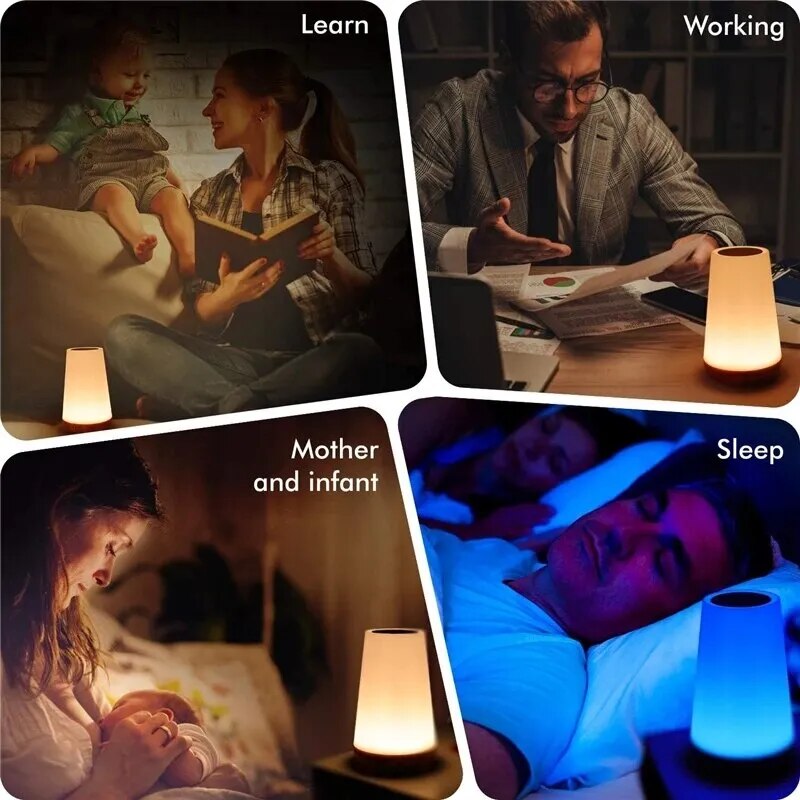 Touch Night Light Portable Dimmable Table Bedside Lamps for Bedroom