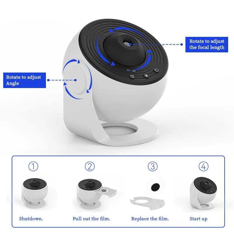 Projector Starry Sky Projector 360° Rotate Planetarium Lamp For Kids Bedroom