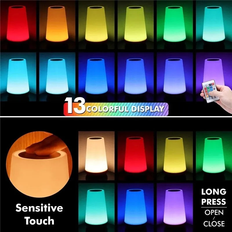 Touch Night Light Portable Dimmable Table Bedside Lamps for Bedroom