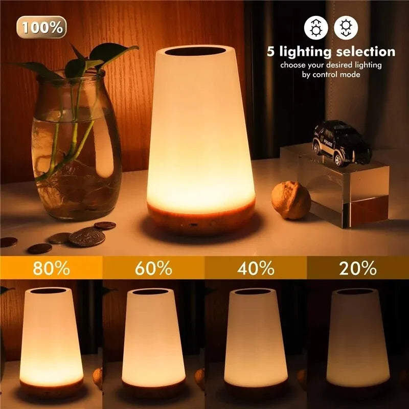 Touch Night Light Portable Dimmable Table Bedside Lamps for Bedroom