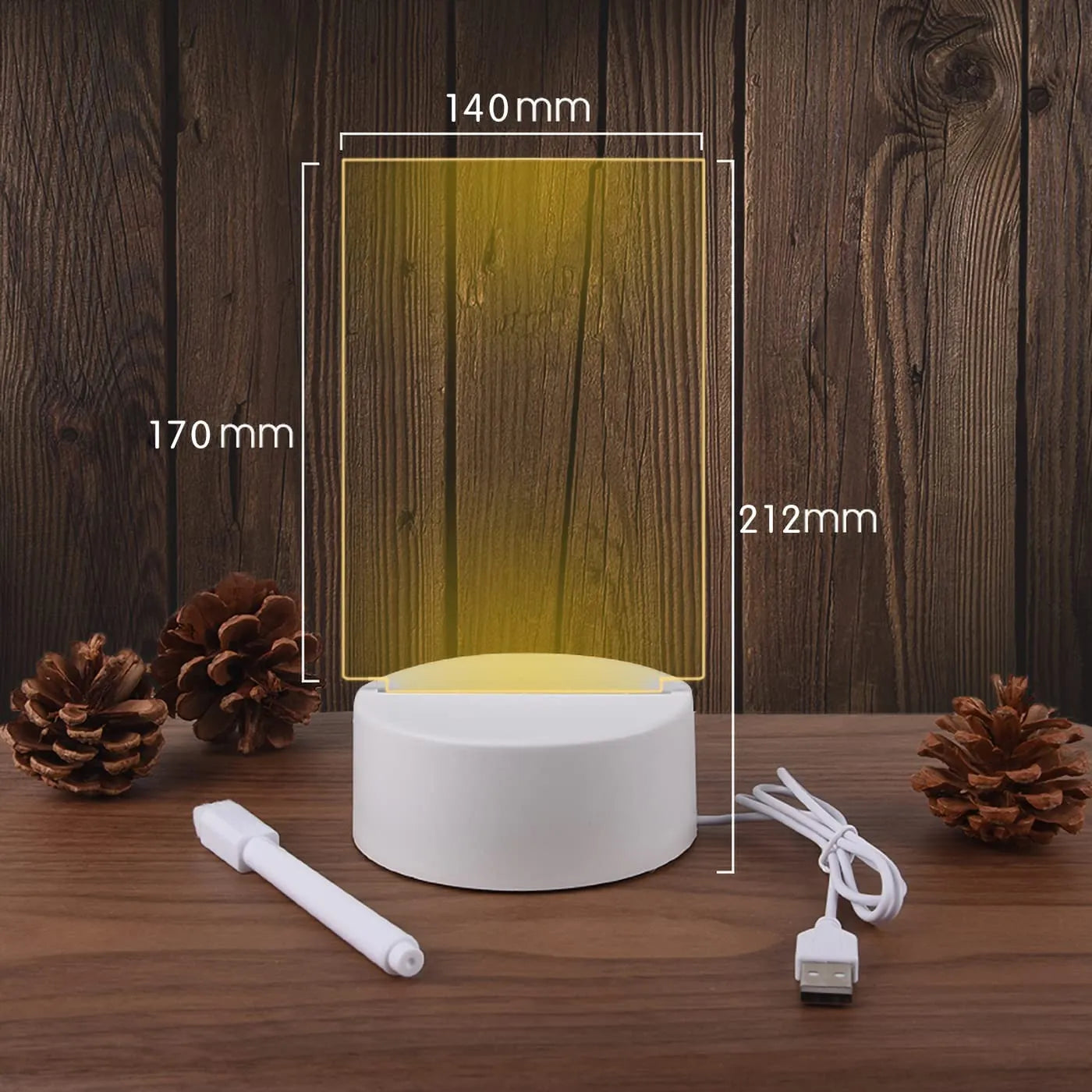 Note Board Creative Led Night Light USB Message Board Holiday Light With Pen Gift For Children