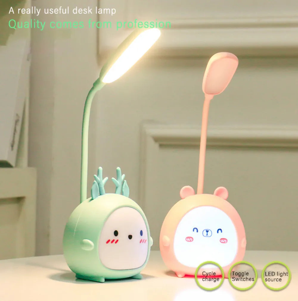 Desk Lamp Eye Protection Night Light Cartoon Desk Lamp Light for Children Kids Reading Study Bedroom Living Room