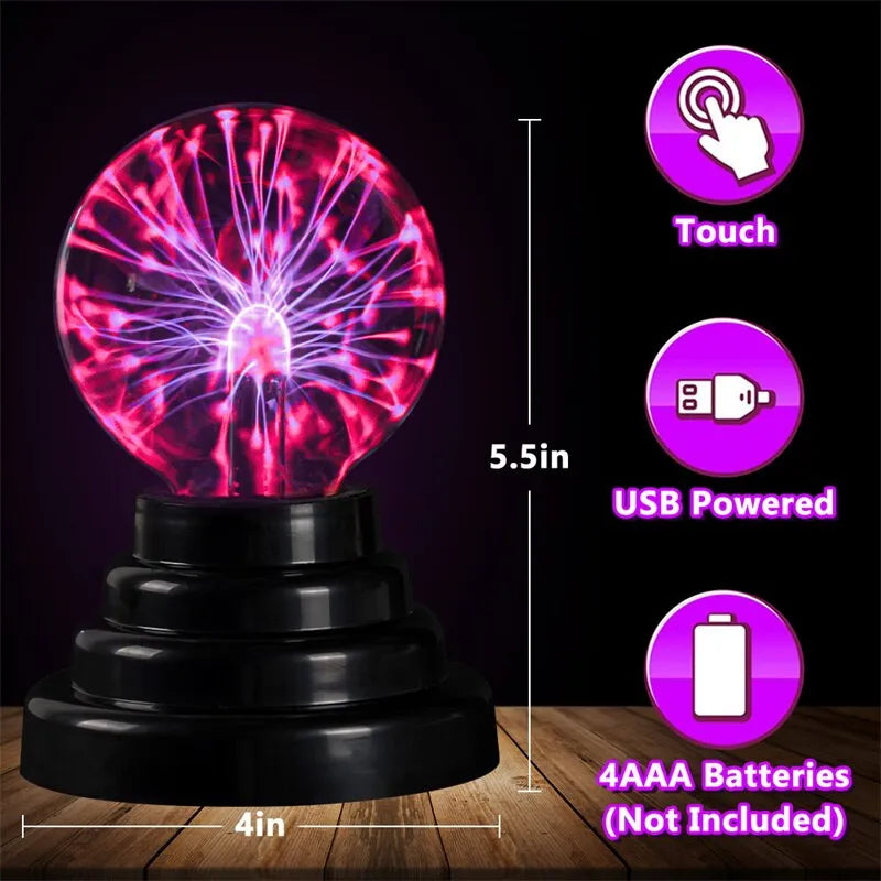 Magic Plasma Ball Lamp Touch Sensitive Atmosphere Night Light t