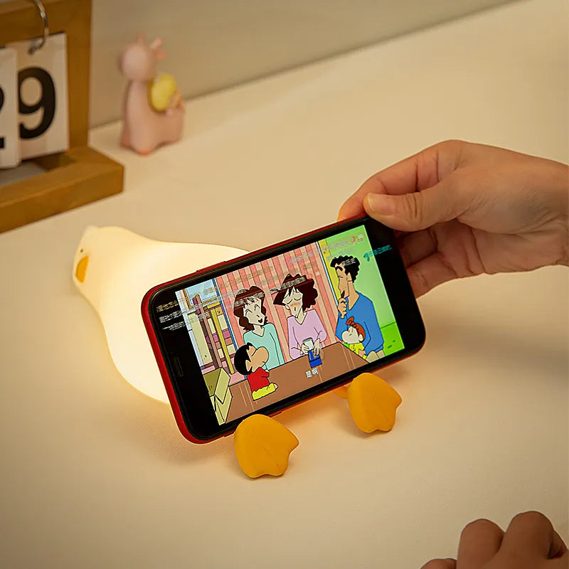 Duck Nightlights LED Rechargeable Lamp USB Cartoon Silicone Children Kid Bedroom