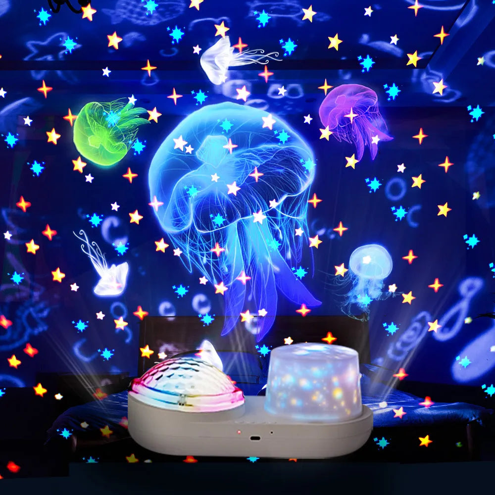 Projection light Ocean Starry projector small night light 360 degree rotation Nebula star