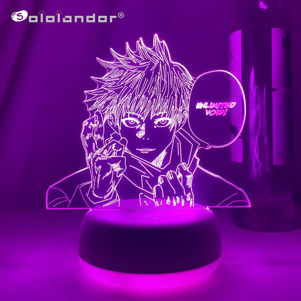 Lamp Jujutsu Kaisen Satoru Gojo LED Night Light for Bedroom Decor Birthday Gift