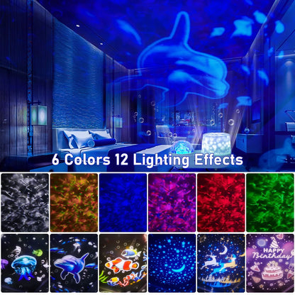 Projection light Ocean Starry projector small night light 360 degree rotation Nebula star