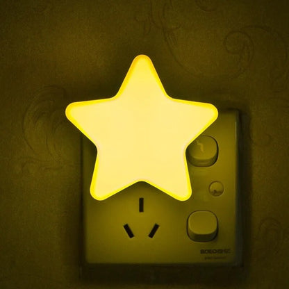 Star Shape LED Night Light Remote Control Socket Lamp Bedroom Decor Bedside Wall Lights Home Kids Child Baby Sleep Night Lights