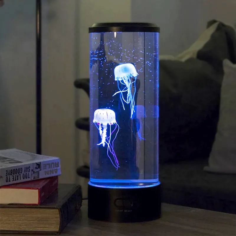 Jellyfish Lamp Bedroom Bedside Ambient Light USB/Battery Charging Night Light Gift Desktop Decoration